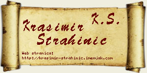 Krasimir Strahinić vizit kartica